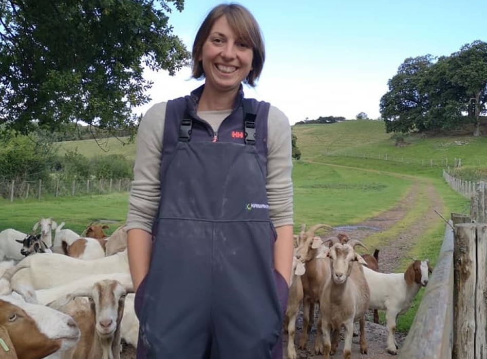 Holly Purdey and her goats